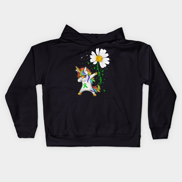 Unicorn CEREBRAL PALSY Awareness Daisy Kids Hoodie by cruztdk5